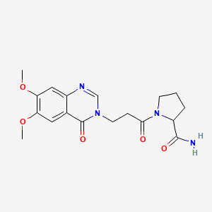 1-[3-(6,7-dimethoxy-4-oxo-3(4H)-quinazolinyl)propanoyl]prolinamide