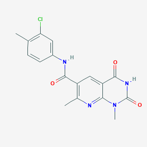 N-(3-CHLORO-4-METHYLPHENYL)-1,7-DIMETHYL-2,4-DIOXO-1H,2H,3H,4H-PYRIDO[2,3-D]PYRIMIDINE-6-CARBOXAMIDE