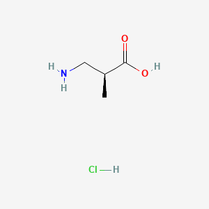 molecular formula C4H10ClNO2 B594410 (S)-3-Amino-2-methylpropanoic acid hydrochloride CAS No. 925704-45-6