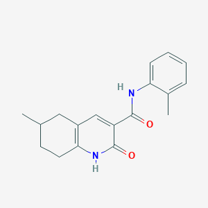 6-methyl-N-(2-methylphenyl)-2-oxo-1,2,5,6,7,8-hexahydro-3-quinolinecarboxamide