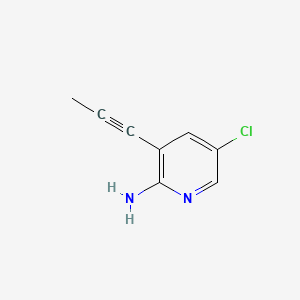 molecular formula C8H7ClN2 B594411 5-Chloro-3-prop-1-ynyl-pyridin-2-ylamine CAS No. 1312755-53-5