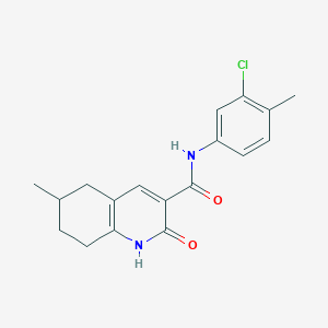 N-(3-chloro-4-methylphenyl)-6-methyl-2-oxo-1,2,5,6,7,8-hexahydro-3-quinolinecarboxamide