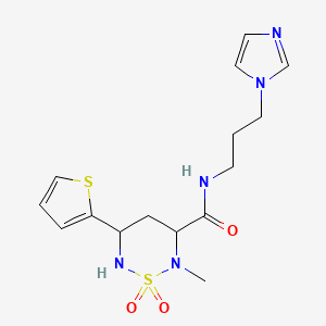 N-[3-(1H-imidazol-1-yl)propyl]-2-methyl-5-(2-thienyl)-1,2,6-thiadiazinane-3-carboxamide 1,1-dioxide