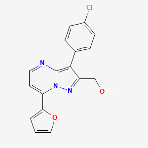 3-(4-chlorophenyl)-7-(2-furyl)-2-(methoxymethyl)pyrazolo[1,5-a]pyrimidine