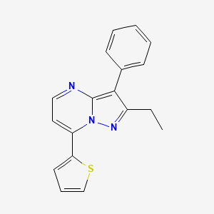 2-Ethyl-3-phenyl-7-(thiophen-2-yl)pyrazolo[1,5-a]pyrimidine