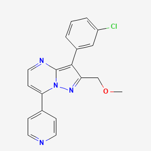 3-(3-chlorophenyl)-2-(methoxymethyl)-7-(4-pyridinyl)pyrazolo[1,5-a]pyrimidine