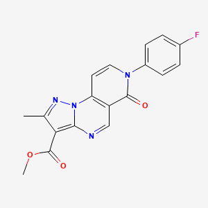 methyl 7-(4-fluorophenyl)-2-methyl-6-oxo-6,7-dihydropyrazolo[1,5-a]pyrido[3,4-e]pyrimidine-3-carboxylate