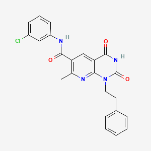 N-(3-chlorophenyl)-7-methyl-2,4-dioxo-1-(2-phenylethyl)-1,2,3,4-tetrahydropyrido[2,3-d]pyrimidine-6-carboxamide