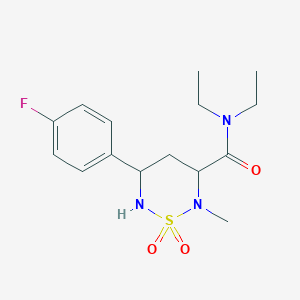 N,N-diethyl-5-(4-fluorophenyl)-2-methyl-1,2,6-thiadiazinane-3-carboxamide 1,1-dioxide