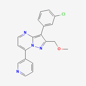 3-(3-chlorophenyl)-2-(methoxymethyl)-7-(3-pyridinyl)pyrazolo[1,5-a]pyrimidine