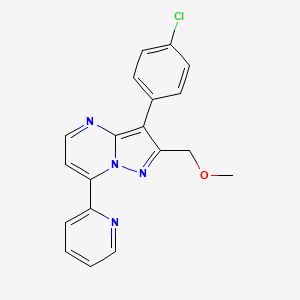 3-(4-chlorophenyl)-2-(methoxymethyl)-7-(2-pyridinyl)pyrazolo[1,5-a]pyrimidine