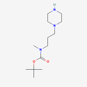 molecular formula C13H27N3O2 B594436 tert-butyl Methyl(3-(piperazin-1-yl)propyl)carbamate CAS No. 1313712-68-3