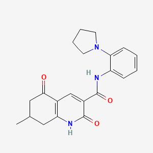 7-methyl-2,5-dioxo-N-(2-pyrrolidin-1-ylphenyl)-1,6,7,8-tetrahydroquinoline-3-carboxamide