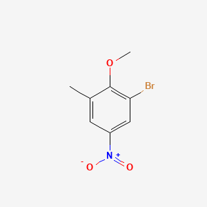 molecular formula C8H8BrNO3 B594439 2-Bromo-6-methyl-4-nitroanisole CAS No. 1345471-89-7