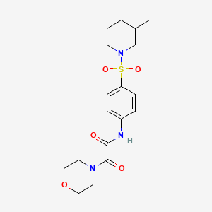 N-{4-[(3-METHYLPIPERIDINO)SULFONYL]PHENYL}-2-MORPHOLINO-2-OXOACETAMIDE