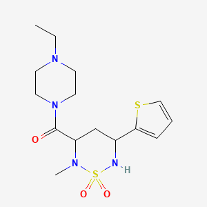 3-[(4-ethyl-1-piperazinyl)carbonyl]-2-methyl-5-(2-thienyl)-1,2,6-thiadiazinane 1,1-dioxide