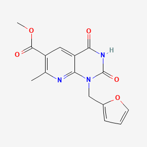 Methyl 1-(furan-2-ylmethyl)-4-hydroxy-7-methyl-2-oxo-1,2-dihydropyrido[2,3-d]pyrimidine-6-carboxylate