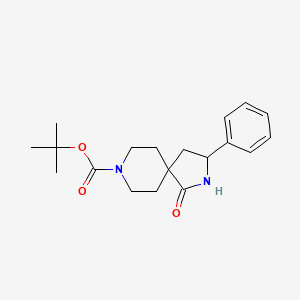 molecular formula C19H26N2O3 B594444 Tert-butyl 1-oxo-3-phenyl-2,8-diazaspiro[4.5]decane-8-carboxylate CAS No. 1251006-54-8