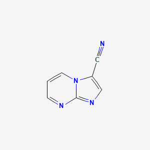 molecular formula C7H4N4 B594446 Imidazo[1,2-a]pyrimidine-3-carbonitrile CAS No. 1232432-42-6