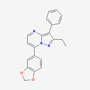 7-(1,3-benzodioxol-5-yl)-2-ethyl-3-phenylpyrazolo[1,5-a]pyrimidine