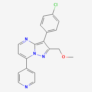 3-(4-chlorophenyl)-2-(methoxymethyl)-7-(4-pyridinyl)pyrazolo[1,5-a]pyrimidine