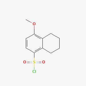molecular formula C11H13ClO3S B594450 4-Methoxy-5,6,7,8-tetrahydronaphthalene-1-sulfonyl chloride CAS No. 1211487-94-3