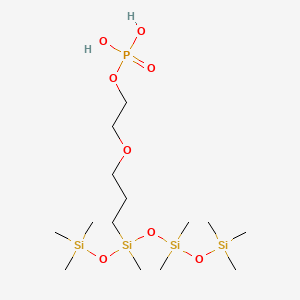molecular formula C14H39O8PSi4 B594452 Dimethicone PEG-7 phosphate CAS No. 132207-31-9