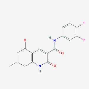 N-(3,4-difluorophenyl)-7-methyl-2,5-dioxo-1,2,5,6,7,8-hexahydroquinoline-3-carboxamide