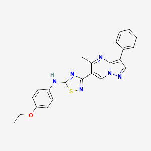 N-(4-ethoxyphenyl)-3-(5-methyl-3-phenylpyrazolo[1,5-a]pyrimidin-6-yl)-1,2,4-thiadiazol-5-amine