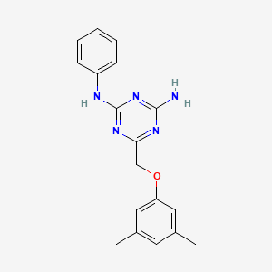 6-[(3,5-dimethylphenoxy)methyl]-N-phenyl-1,3,5-triazine-2,4-diamine