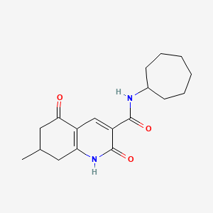 N-cycloheptyl-7-methyl-2,5-dioxo-1,2,5,6,7,8-hexahydroquinoline-3-carboxamide