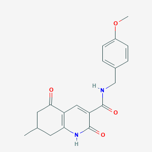 N-[(4-METHOXYPHENYL)METHYL]-7-METHYL-2,5-DIOXO-1,2,5,6,7,8-HEXAHYDROQUINOLINE-3-CARBOXAMIDE