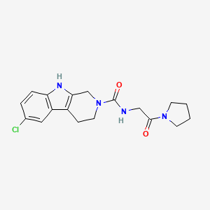 6-chloro-N-[2-oxo-2-(1-pyrrolidinyl)ethyl]-1,3,4,9-tetrahydro-2H-beta-carboline-2-carboxamide