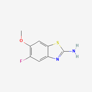 molecular formula C8H7FN2OS B594459 2-Amino-5-fluoro-6-methoxybenzothiazole CAS No. 134057-48-0