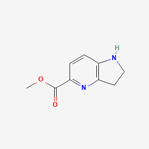 molecular formula C9H10N2O2 B594461 Methyl 2,3-dihydro-1H-pyrrolo[3,2-B]pyridine-5-carboxylate CAS No. 1254360-91-2