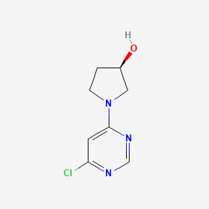 molecular formula C8H10ClN3O B594462 (3R)-1-(6-氯嘧啶-4-基)吡咯烷-3-醇 CAS No. 1264038-82-5