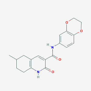 N-(2,3-dihydro-1,4-benzodioxin-6-yl)-6-methyl-2-oxo-1,2,5,6,7,8-hexahydro-3-quinolinecarboxamide