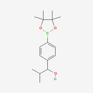 molecular formula C16H25BO3 B594464 2-甲基-1-(4-(4,4,5,5-四甲基-1,3,2-二氧杂硼环-2-基)苯基)丙醇 CAS No. 1256360-30-1