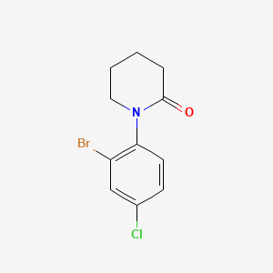 molecular formula C11H11BrClNO B594468 1-(2-溴-4-氯苯基)哌啶-2-酮 CAS No. 1255574-59-4