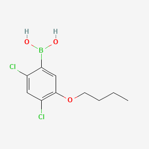 molecular formula C10H13BCl2O3 B594471 (5-Butoxy-2,4-dichlorophenyl)boronic acid CAS No. 1256354-88-7
