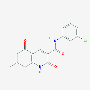 N-(3-chlorophenyl)-7-methyl-2,5-dioxo-1,2,5,6,7,8-hexahydroquinoline-3-carboxamide