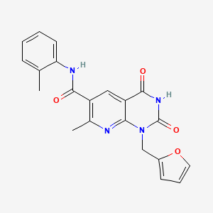 1-[(FURAN-2-YL)METHYL]-7-METHYL-N-(2-METHYLPHENYL)-2,4-DIOXO-1H,2H,3H,4H-PYRIDO[2,3-D]PYRIMIDINE-6-CARBOXAMIDE