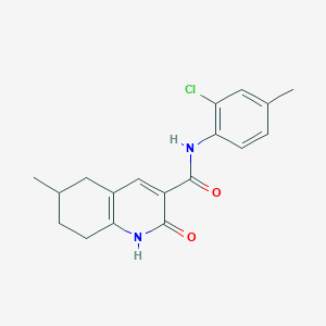 N-(2-chloro-4-methylphenyl)-6-methyl-2-oxo-1,2,5,6,7,8-hexahydro-3-quinolinecarboxamide