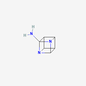 molecular formula C6H7N3 B594474 1,3-Diazapentacyclo[4.2.0.02,5.03,8.04,7]octan-2-amine CAS No. 138580-14-0