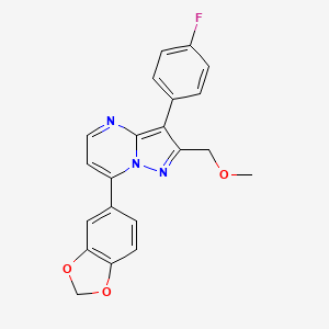 7-(1,3-benzodioxol-5-yl)-3-(4-fluorophenyl)-2-(methoxymethyl)pyrazolo[1,5-a]pyrimidine