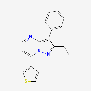 2-Ethyl-3-phenyl-7-(thiophen-3-yl)pyrazolo[1,5-a]pyrimidine