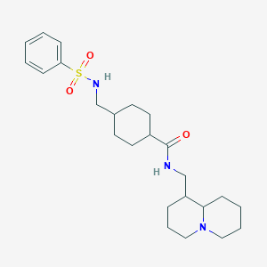 N-(octahydro-2H-quinolizin-1-ylmethyl)-4-{[(phenylsulfonyl)amino]methyl}cyclohexanecarboxamide