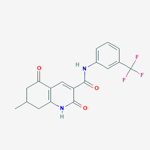 7-methyl-2,5-dioxo-N-[3-(trifluoromethyl)phenyl]-1,2,5,6,7,8-hexahydroquinoline-3-carboxamide