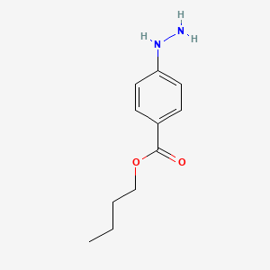 molecular formula C11H16N2O2 B594484 Butyl 4-hydrazinobenzoate CAS No. 129082-78-6