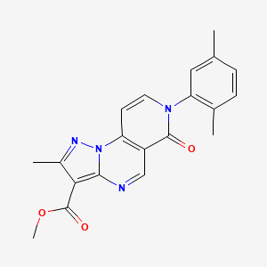 methyl 7-(2,5-dimethylphenyl)-2-methyl-6-oxo-6,7-dihydropyrazolo[1,5-a]pyrido[3,4-e]pyrimidine-3-carboxylate